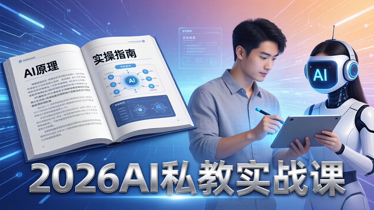 2026AI私教实战课：从AI原理到全场景实操，零基础学会用AI提效+单人单干创业-智点网