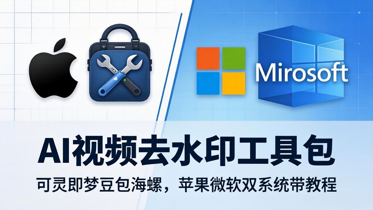 AI视频去水印工具包：可灵即梦豆包海螺，苹果微软双系统带教程-智点网