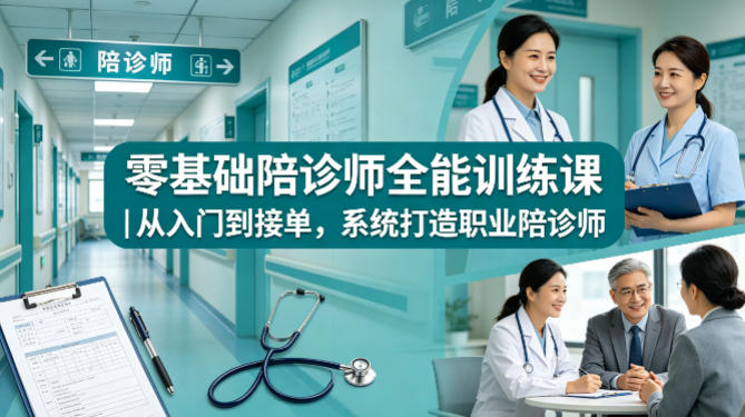 零基础陪诊师全能训练课｜从入门到接单，系统打造职业陪诊师-智点网