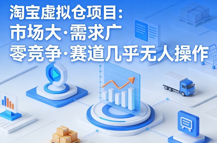 淘宝虚拟仓项目，市场大，需求广，零竞争，赛道几乎没人操作(更新0410)-智点网