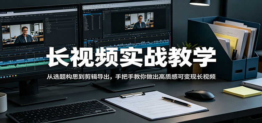 长视频实战教学,从选题构思到剪辑导出,手把手教你做出高质感可变现长视频-智点网