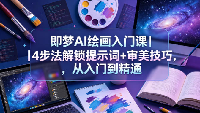即梦AI绘画入门课｜4步法解锁提示词+审美技巧，从入门到精通-智点网