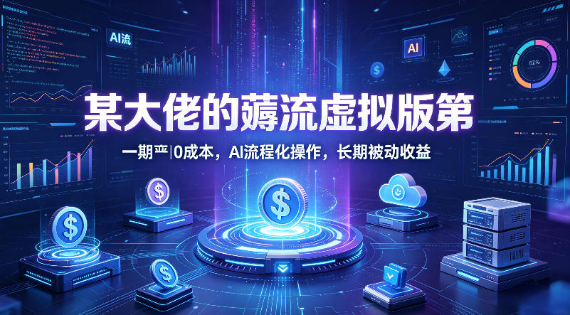 某大佬的薅流虚拟版第一期丨0成本，AI流程化操作，长期被动收益-智点网