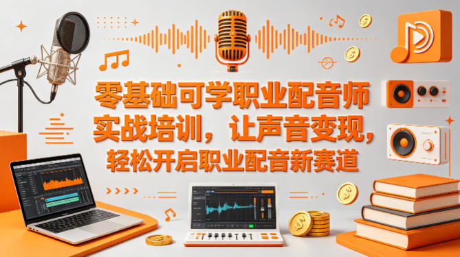 零基础可学职业配音师实战培训，让声音变现，轻松开启职业配音新赛道-智点网