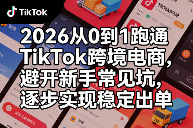 2026从0到1跑通TikTok跨境电商，避开新手常见坑，逐步实现稳定出单-智点网