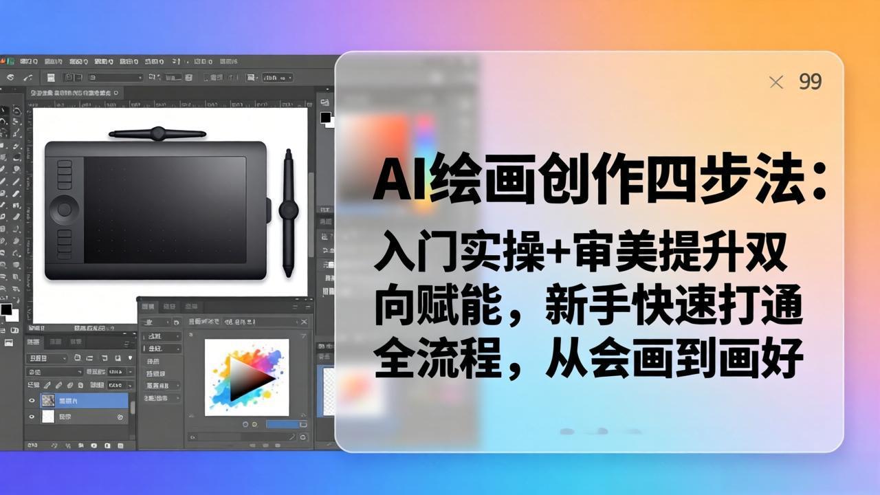 AI绘画创作四步法：入门实操+审美提升双向赋能，新手快速打通全流程，从会画到画好-智点网