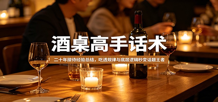 酒桌高手话术：二十年接待经验总结，吃透规律与底层逻辑秒变话题王者-智点网