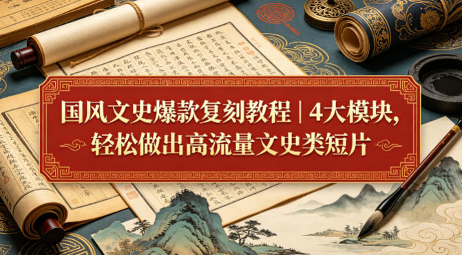 国风文史爆款复刻教程｜4大模块，轻松做出高流量文史类短片-智点网