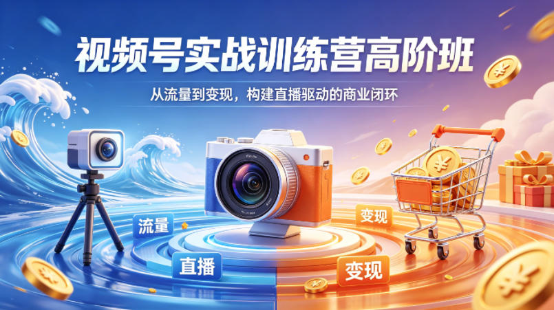 视频号实战训练营高阶班，从流量到变现，构建直播驱动的商业闭环(26年4月)-智点网