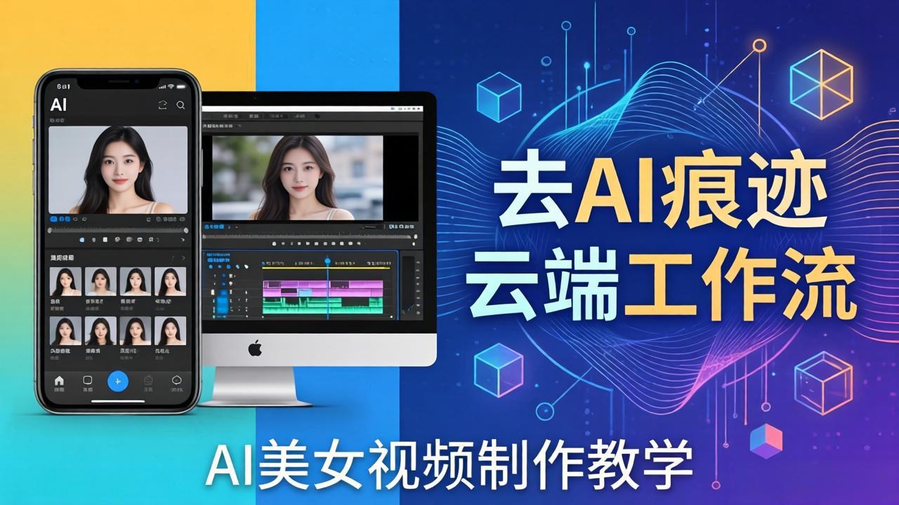 AI美女视频制作教学：去AI痕迹，云端工作流出图，手机电脑均可，不需要配置-智点网