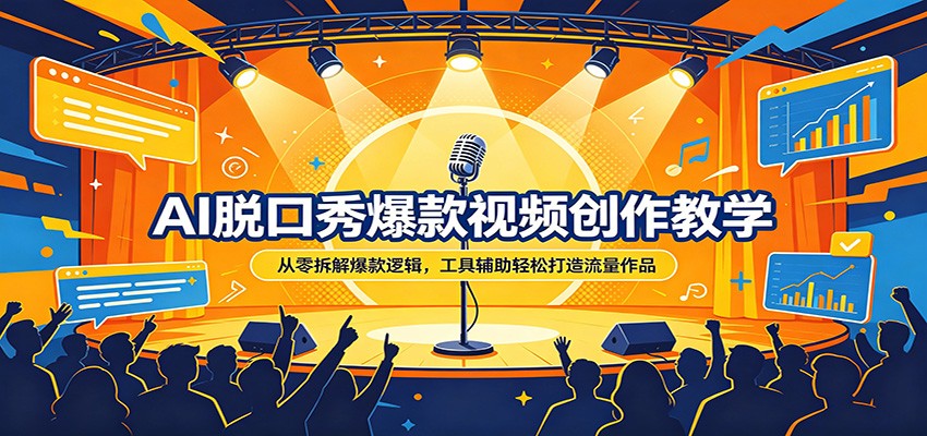 AI脱口秀爆款视频创作教学：从零拆解爆款逻辑，工具辅助轻松打造流量作品-智点网