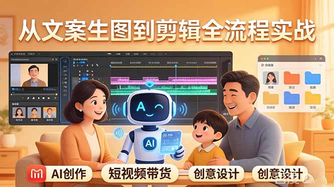 原创 AI 剧情短视频带货：AI+家庭剧情+带货广告，从文案生图到剪辑全流程实战-智点网