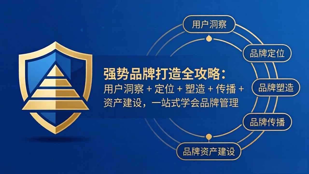 强势品牌打造全攻略：用户洞察 + 定位 + 塑造 + 传播 + 资产建设，一站式学会品牌管理-智点网