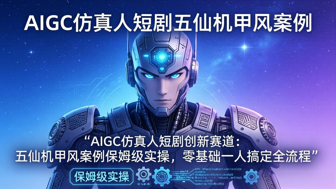 AIGC仿真人短剧创新赛道：五仙机甲风案例保姆级实操，零基础一人搞定全流程-智点网