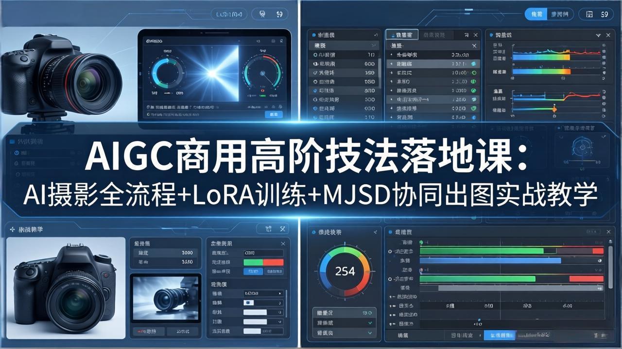 AIGC商用高阶技法落地课：AI摄影全流程+LoRA训练+MJSD协同出图实战教学-智点网