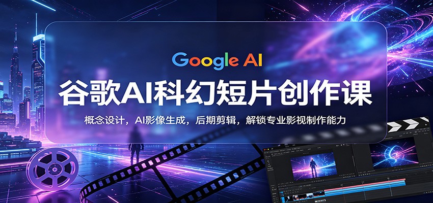 谷歌AI科幻短片创作课：概念设计，AI影像生成，后期剪辑，解锁专业影视制作能力-智点网