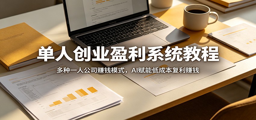 单人创业盈利系统教程：多种一人公司赚钱模式，AI赋能低成本复利赚钱-智点网