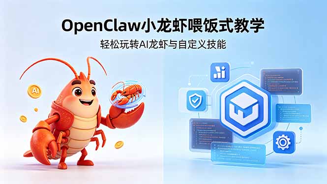 不用懂技术！OpenClaw小龙虾喂饭式教学，轻松玩转AI龙虾与自定义技能-智点网