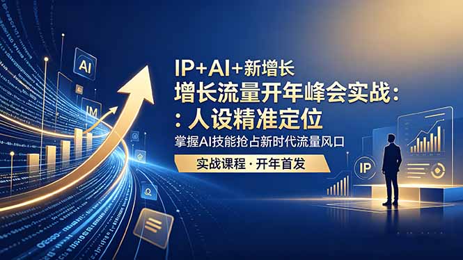 IP+AI+新增长 流量开年 峰会实战：人设精准定位 掌握AI技能抢占新时代流量风口-智点网