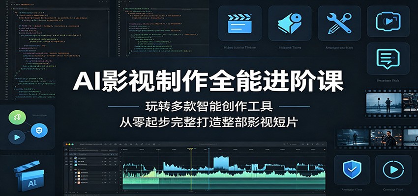 AI影视制作全能进阶课：玩转多款智能创作工具，从零起步完整打造整部影视短片-智点网