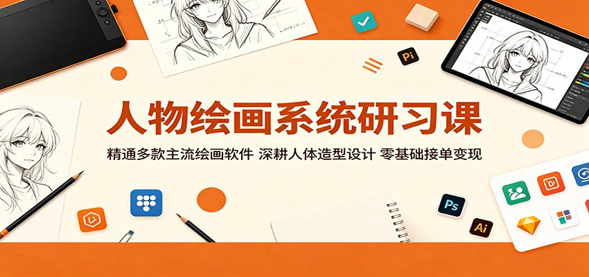 人物绘画系统研习课：精通多款主流绘画软件，深耕人体造型设计，零基础接单变现-智点网