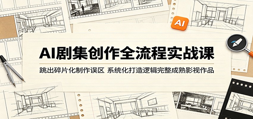 AI剧集创作全流程实战课：跳出碎片化制作误区，系统化打造逻辑完整成熟影视作品-智点网