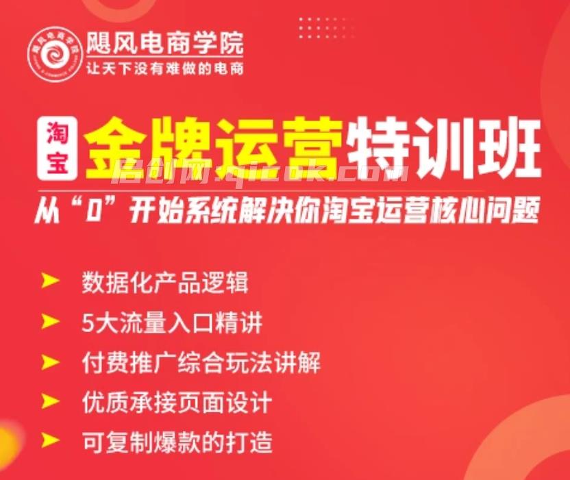 飓风电商-淘宝金牌运营实操班2026年5月(价值8980元)-智点网