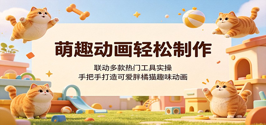 萌趣动画轻松制作，联动多款热门工具实操，手把手打造可爱胖橘猫趣味动画-智点网