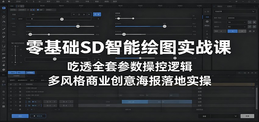 零基础SD智能绘图实战课：吃透全套参数操控逻辑，多风格商业创意海报落地实操-智点网