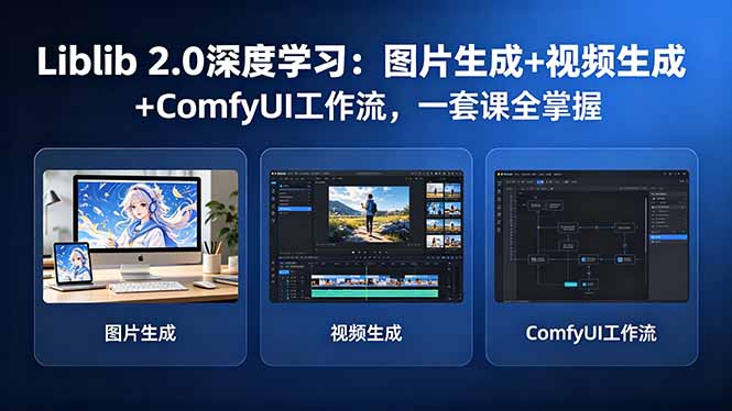 Liblib 2.0深度学习：图片生成+视频生成+ComfyUI工作流，一套课全掌握-智点网