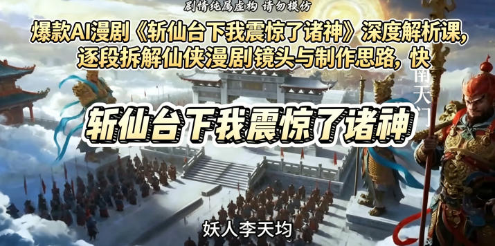 爆款AI漫剧《斩仙台下我震惊了诸神》深度解析课，逐段拆解仙侠漫剧镜头与制作思路，快速复刻爆款创作模式-智点网