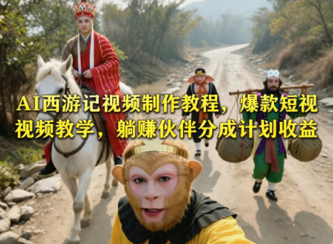 AI西游记视频制作教程，爆款短视频教学，躺賺伙伴分成计划收益-智点网