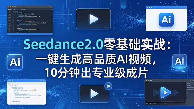Seedance2.0零基础实战：一键生成高品质AI视频，10分钟出专业级成片-智点网