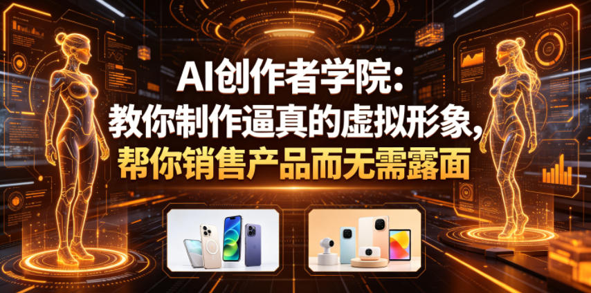 AI创作者学院：教你制作逼真的虚拟形象，帮你销售产品而无需露面【原创双语字幕】-智点网