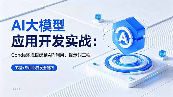 AI 大模型应用开发实战：Conda环境搭建到API调用，提示词工程+Skills开发全链路-智点网