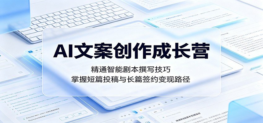 AI文案创作成长营：精通智能剧本撰写技巧，掌握短篇投稿与长篇签约变现路径-智点网