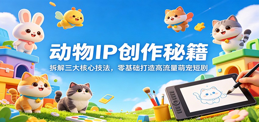动物IP创作秘籍：拆解三大核心技法，零基础打造高流量萌宠短剧-智点网