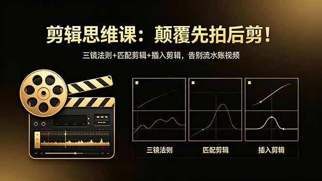 剪辑思维课：颠覆先拍后剪！三镜法则+匹配剪辑+插入剪辑，告别流水账视频-智点网