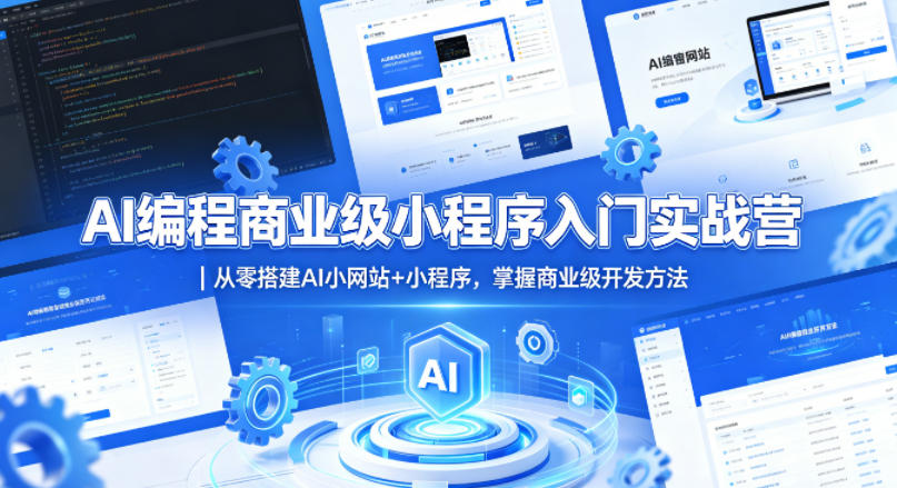 AI编程商业级小程序入门实战营｜从零搭建AI小网站+小程序，掌握商业级开发方法-智点网