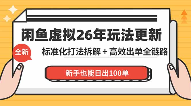 闲鱼虚拟从0到1系统化运营课程：标准化打法拆解 + 高效出单全链路教学，新手也能日出100单-智点网