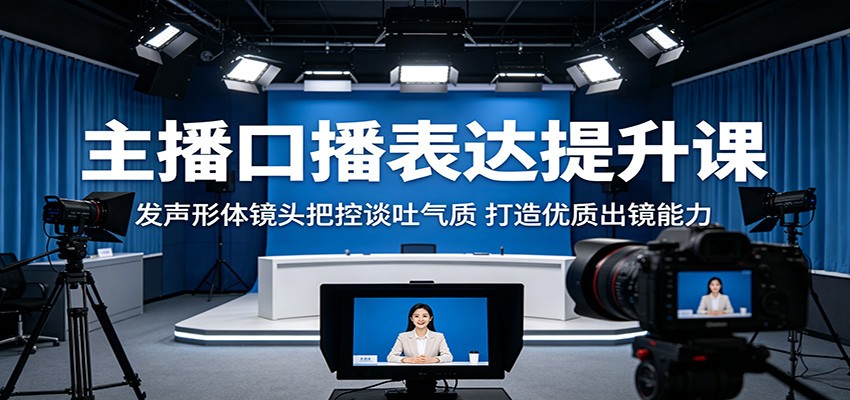主播口播表达提升课：发声形体镜头把控谈吐气质，打造优质出镜能力-智点网