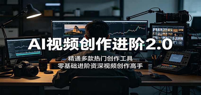AI视频创作进阶2.0：精通多款热门创作工具，零基础进阶资深视频创作高手-智点网