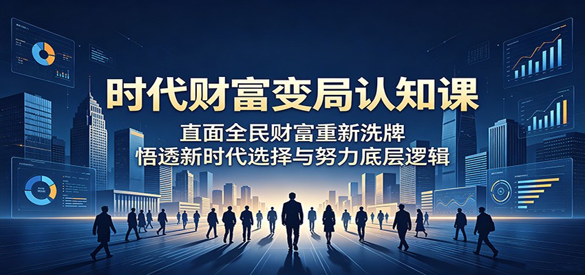 时代财富变局认知课：直面全民财富重新洗牌，悟透新时代选择与努力底层逻辑-智点网