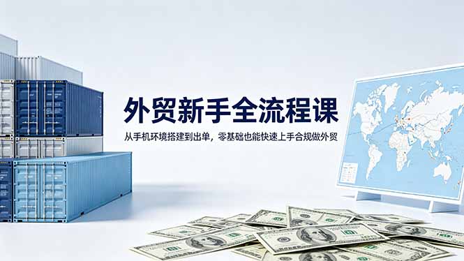 外贸新手全流程课：从手机环境搭建到出单，零基础也能快速上手合规做外贸-智点网