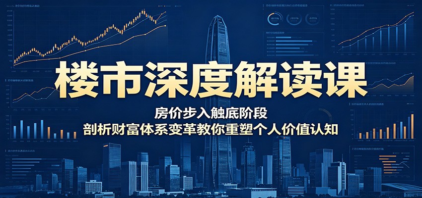 楼市深度解读课:房价步入触底阶段,剖析财富体系变革教你重塑个人价值认知-智点网