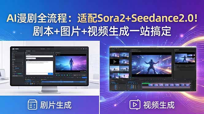 AI漫剧全流程：适配Sora2+Seedance2.0！剧本+图片+视频生成一站搞定-智点网