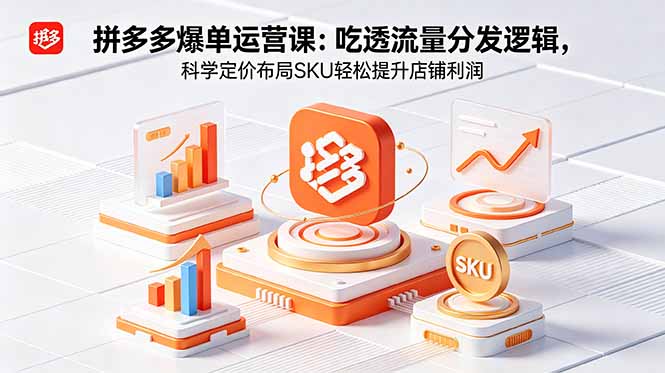 拼多多爆单运营实战课：吃透流量分发逻辑，科学定价布局SKU轻松提升店铺利润-智点网