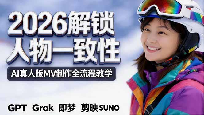 2026独创解锁人物一致性：AI真人版MV制作，不讲空话，不拼概念，全流程实操-智点网