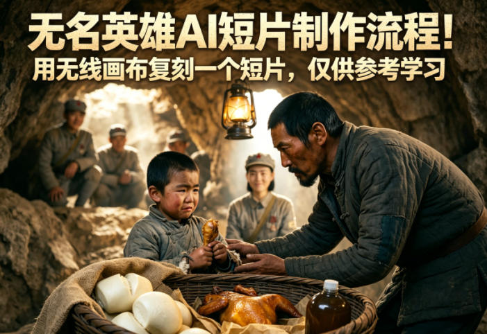 无名英雄AI短片制作流程！用无线画布复刻一个短片，仅供参考学习-智点网