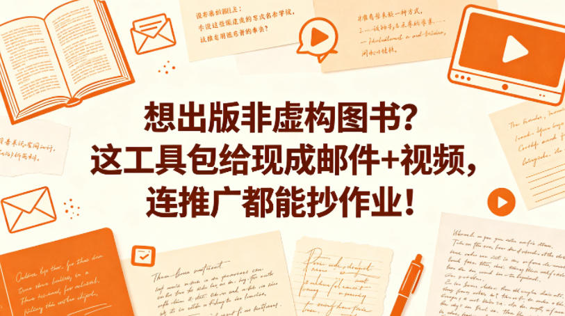 想出版非虚构图书？这工具包给现成邮件+视频，连推广都能抄作业！【原创双语字幕】-智点网